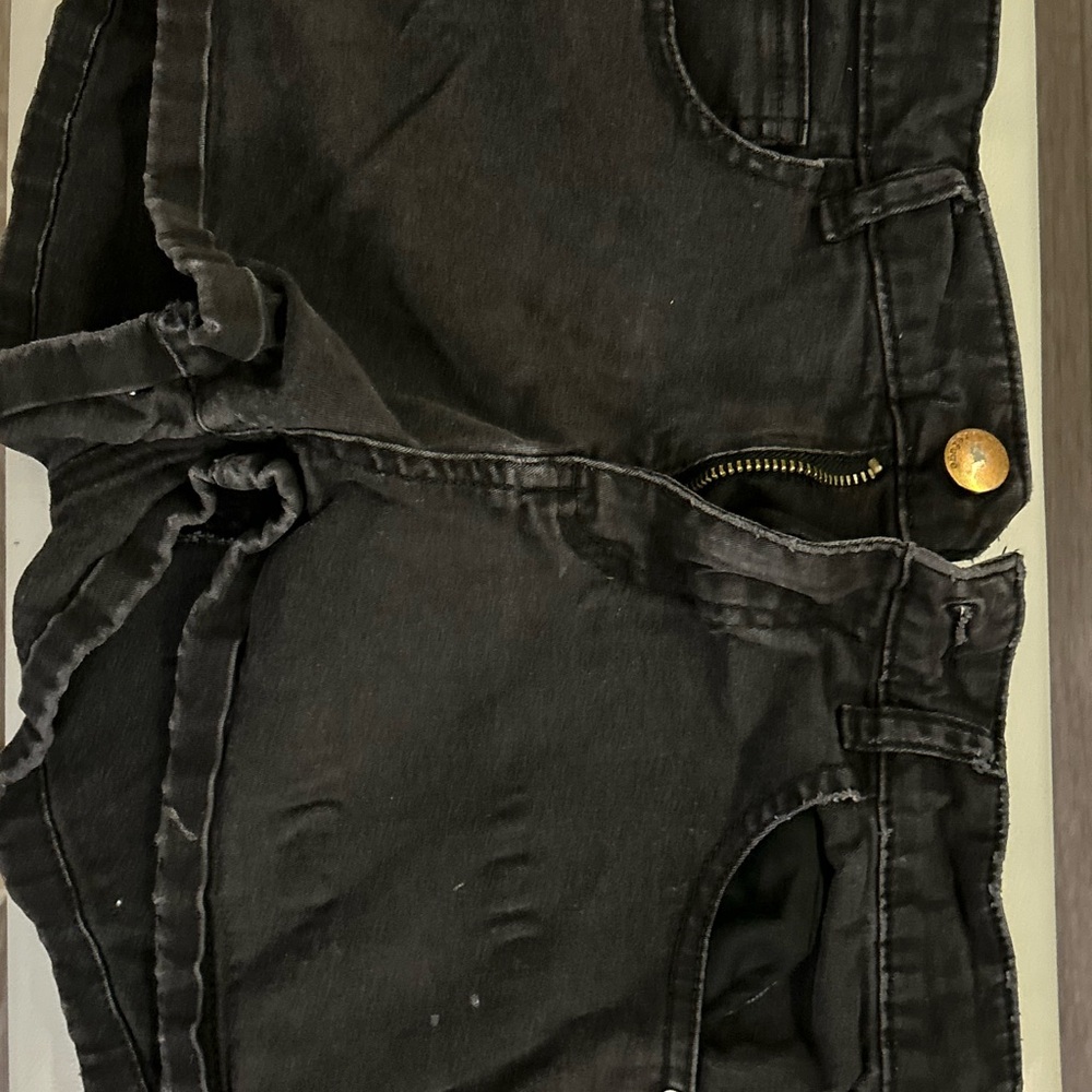 Refuge Charcoal Denim Shorts